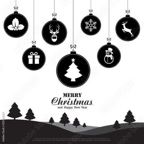 &quot;Merry Christmas and Happy New Year background&quot; Stockfotos und