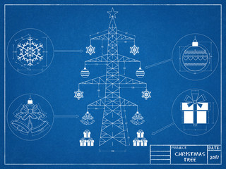 Christmas tree - blueprint