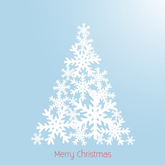Christmas Tree Minimalistic Design - vector background