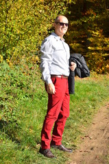 Fototapeta premium Spaziergang im Herbstwald