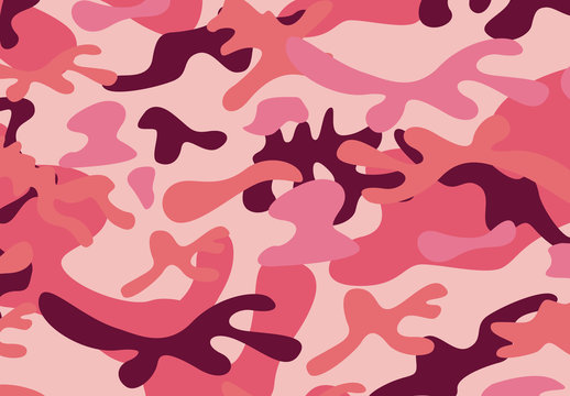 Pink Military Camouflage Pattern