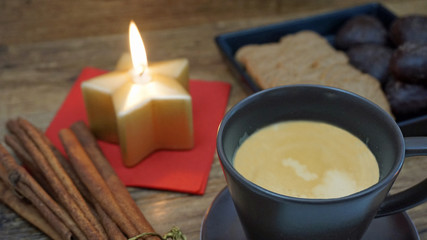 candle cookies coffee