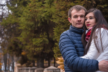 Obraz premium girl and boy stay together