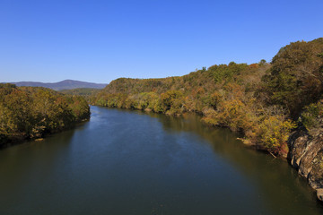 James River in Virginia in the Fall Season