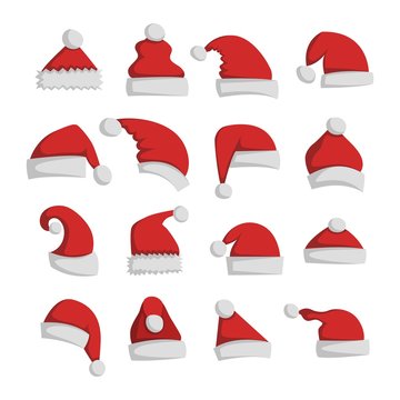 Santa christmas hat vector illustration.