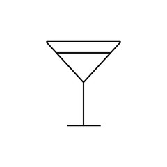 cocktail outline icon illustration