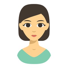 Smiling woman vector illustration.