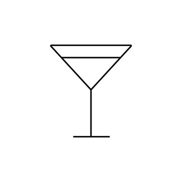 cocktail outline icon illustration