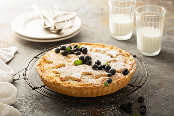 Traditional scandinavian almond tart
