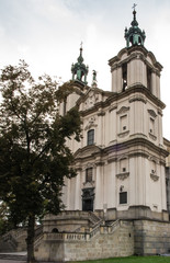 Fototapeta premium Pauline Church on the Rock in Krakow, Poland,