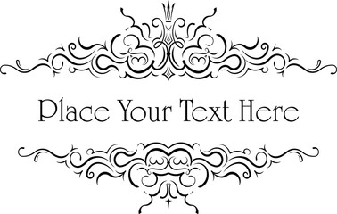 Vintage frame with crown and with space for text header.