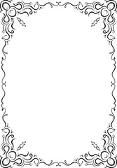 Vintage black frame with empty place for your text or other desi