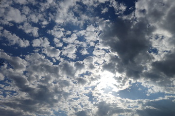 Clouds in the blue sky