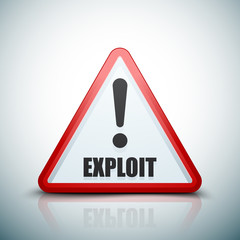 Exploit hazard sign illustration