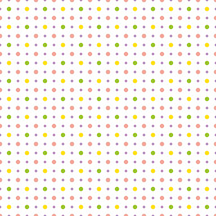 Pattern with colorful polka dots. Vector illustration.