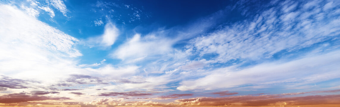 Sky panorama sunrise