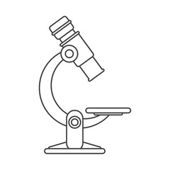Microscope icon. Science laboratory chemistry and research theme. Isolated design. Vector illustration