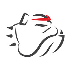 Bulldog Portrait Vector Mascot
