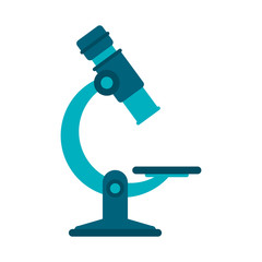 Microscope icon. Science laboratory chemistry and research theme. Isolated design. Vector illustration