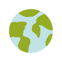 earth planet icon over white background. world globe. vector illustration