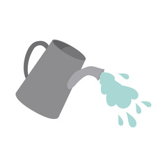 Obraz premium watering can sprays water drops. isolated design. vector illustration