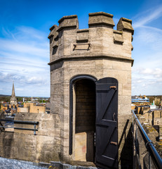 Tower roof fortification and stair door