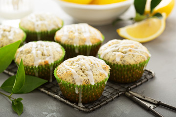 Lemon poppy seed muffins