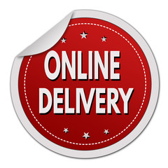 Online delivery sign or sticker