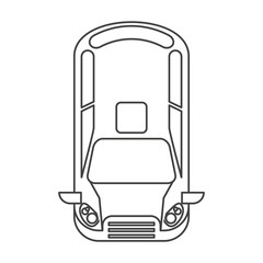 car vehicle silhouette icon. Automobile auto transportation and transport theme. Isolated design. Vector illustration