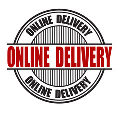Fototapeta premium Online delivery sign or stamp