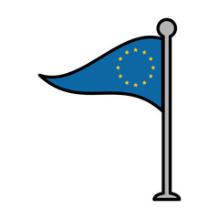 ue patriotic flag isolated icon vector illustration design