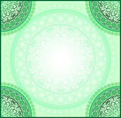 Green Batik Circle Cover