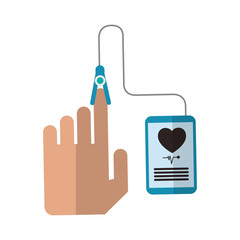 Heart rate machine  icon. Medical and health care theme. Isolated design. Vector illustration