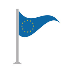 eu patriotic flag isolated icon vector illustration design