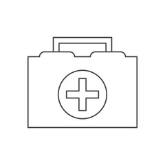 Medical kit icon. Medical and health care theme. Isolated design. Vector illustration
