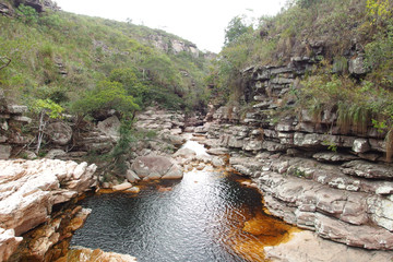 Brazil, Bahia, Mucugenzinho River, Poco do Diablo, Devils Pond