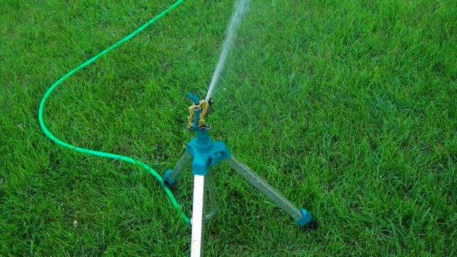 Garden watering sustem working from above