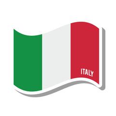 italy patriotic flag isolated icon vector illustration design