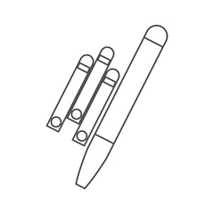 Paper probe icon. Medical and health care theme. Isolated design. Vector illustration