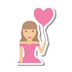 woman female girl isolated icon vector illustration design