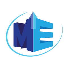 Geometric ME Logo Concept