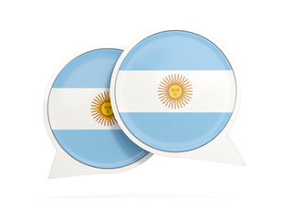 Flag of argentina, round chat icon