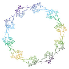 Decorative gradient frame with empty space for text or picture. 