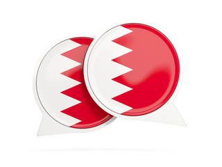 Flag of bahrain, round chat icon