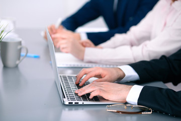 Group of business people working together in office