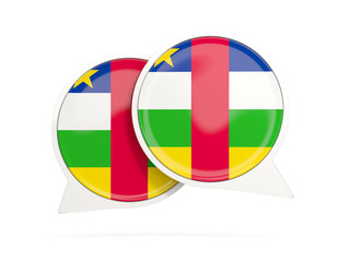 Flag of central african republic, round chat icon