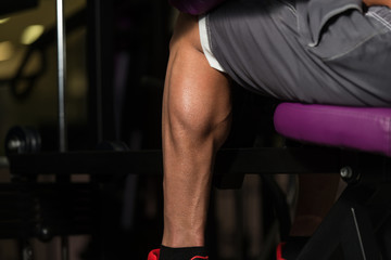 Fototapeta na wymiar Legs Calf Exercise
