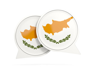 Flag of cyprus, round chat icon