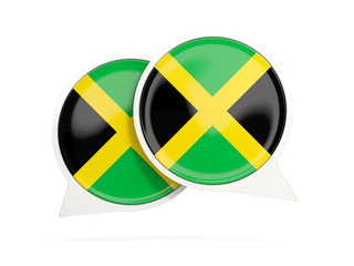 Flag of jamaica, round chat icon
