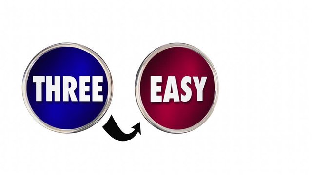 Three 3 Easy Steps Circles Process Directions 3d Animation
